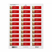 Étiquette Noël tigré orange (Feuille entière)