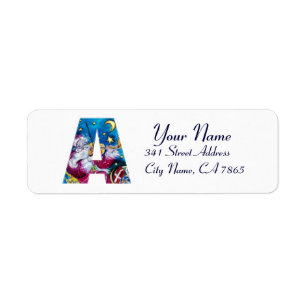 ÉTIQUETTE NOËL UNE LETTRE / MONOGRAMME PÈRE NOËL INSPIRÉ