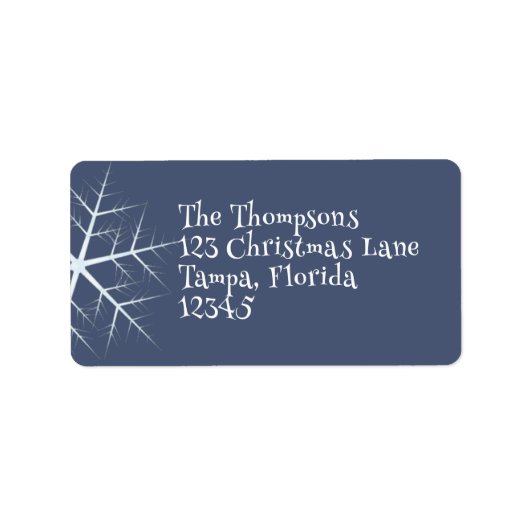 Étiquette Noël Vacances Marine Blue Whimsical Typographie (Devant)