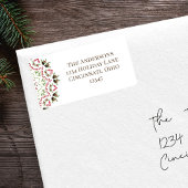 Étiquette Noël vert rouge personnalisé