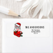 Étiquette Noël vintage (En situation)