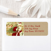 Étiquette Noël vintage (En situation)