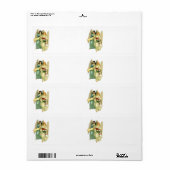 Étiquette Noël Vintage, Angélique Victorien (Feuille entière)