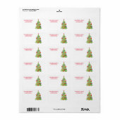 Étiquette Noël Vintage des Fêtes (Feuille entière)