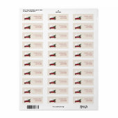 Étiquette Noël vintage Red Truck (Feuille entière)