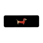 Étiquette Noël Weiner Dachshund Doxie Dans Chien (Devant)