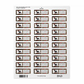 Étiquette Noeud À poils durs allemand (Feuille entière)