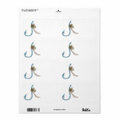 Étiquette noeud de pêche (Feuille entière)