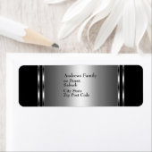 Étiquette Noir & Argent Simple (En situation)