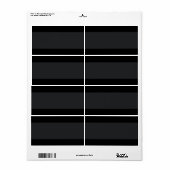 Étiquette Noir avec bande claire vierge (Feuille entière)