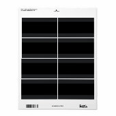 Étiquette Noir avec des bordures plus légères en blanc (Feuille entière)