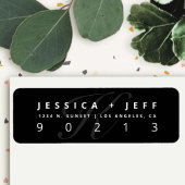 Étiquette Noir & Blanc | Adresse de retour