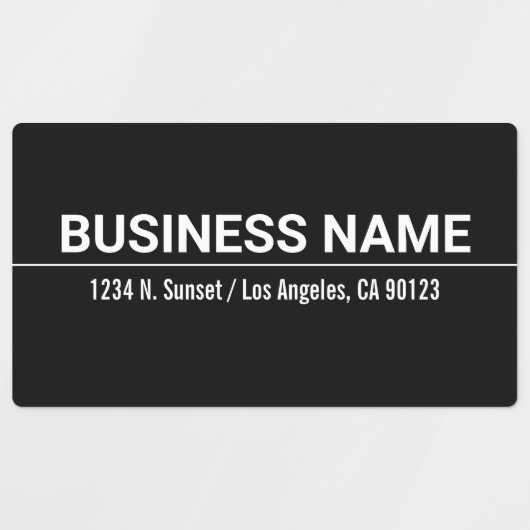 Étiquette noir & blanc étanche (Design 3)