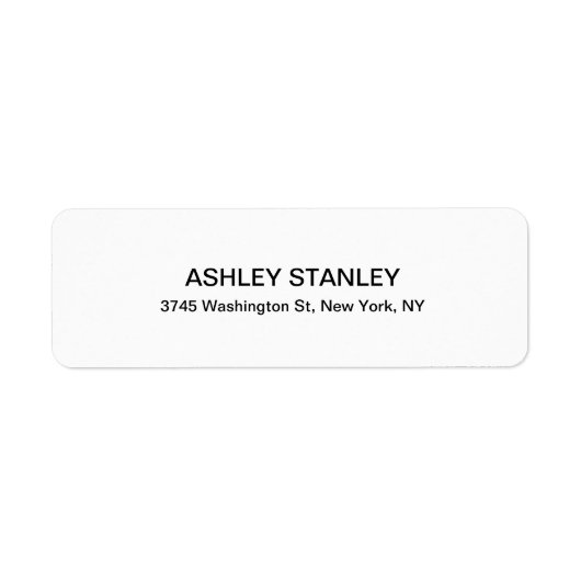 Étiquette Noir & Blanc moderne look professionnel Lisible (Devant)
