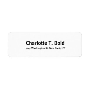 Étiquette Noir Blanc Moderne Tendance Design Élégant Texte G