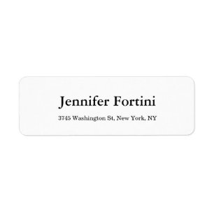 Étiquette Noir & Blanc simple et élégant