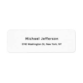 Étiquette Noir Blanc Unique Classique Élégant Plain