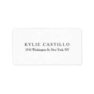 Étiquette Noir blanc Unique Classique Professionnel