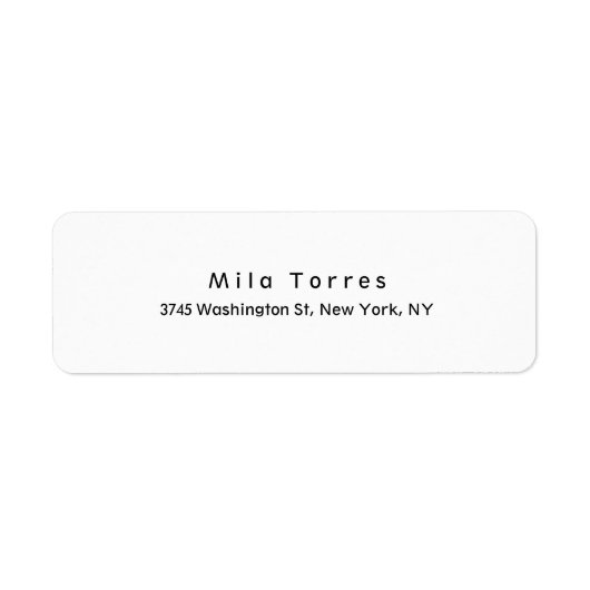 Étiquette Noir & Blanc unique élégant et moderne (Devant)