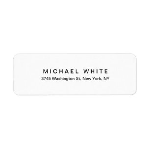 Étiquette Noir blanc unique moderne minimaliste simple