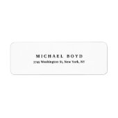 Étiquette Noir Blanc Unique Style Rétro Classique (Devant)