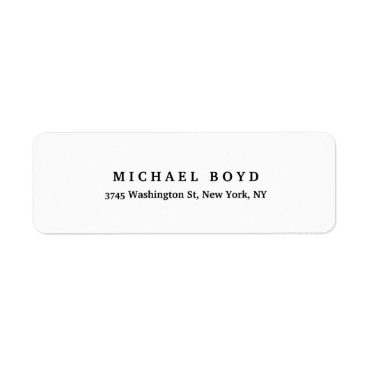 Étiquette Noir Blanc Unique Style Rétro Classique (Devant)