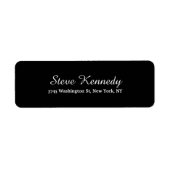 Étiquette Noir classique unique Script Creative Plain (Devant)