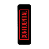 Étiquette Noir confidentiel (Devant)