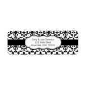 Étiquette noir Damask (Devant)