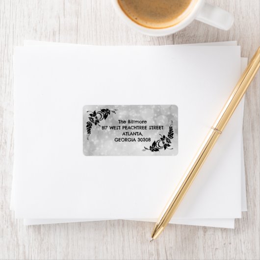 Étiquette Noir et blanc (En situation)