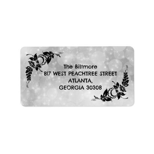 Étiquette Noir et blanc (Devant)