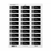 Étiquette noir et blanc (Feuille entière)