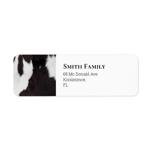 Étiquette Noir et blanc (Devant)