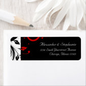 Étiquette Noir et blanc avec flèche inverse rouge (En situation)