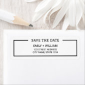 Étiquette Noir et blanc minimaliste Enregistrer l'adresse de (En situation)