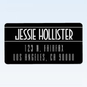 Étiquette Noir et blanc moderne