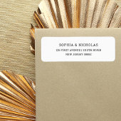 Étiquette Noir et blanc simple et élégant