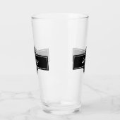 Étiquette noir Groomsmen Cadeau bière verre (Gauche)