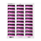 ÉTIQUETTE NOIR LILAC ROSE PURPLE DOMMASK MONOGRAM (Feuille entière)