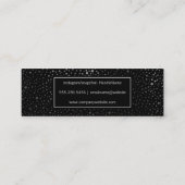 Étiquette noir Motif de points d'argent Faux (Dos)