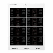 Étiquette Noir & Rose Gold Logo 2 OZ Botte cosmétique Wrap (Feuille entière)