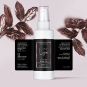 Étiquette Noir & Rose Gold Logo 2 OZ Botte cosmétique Wrap