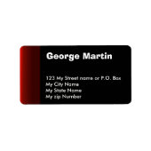 Étiquette Noir rouge vintage (Devant)