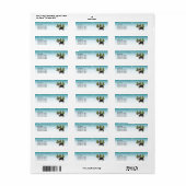 Étiquette Noir Tri Pembroke Corgi Bleu Noël d'hiver (Feuille entière)