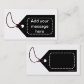 Étiquette noire (Devant / Derrière)