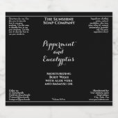 Étiquette noire de police cursive étanche pour bou (Étiquettes simples)