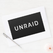 Étiquette noire de rectangle non raid (Enveloppe)