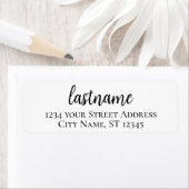 Étiquette Nom - Adresse de retour personnalisée du script Ma (En situation)