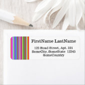 Étiquette Nom/adresse personnalisé + bandes de différentes c (En situation)