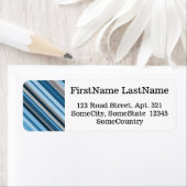 Étiquette Nom/adresse personnalisés + Bleu et Gris (En situation)